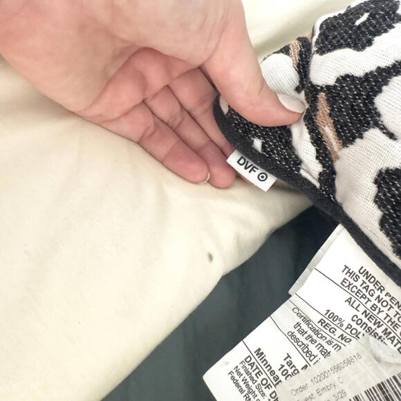 Neutral Poppy 12"x48" Long Lumbar Toss Pillow - DVF for Target - NWOT - Picture 5 of 8